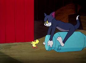 Screenshots from the 1953 MGM cartoon Just Ducky