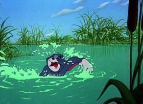 Screenshots from the 1953 MGM cartoon Just Ducky