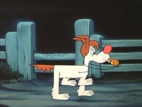 Screenshots from the 1953 Walter Lantz cartoon The Dog That Cried Wolf