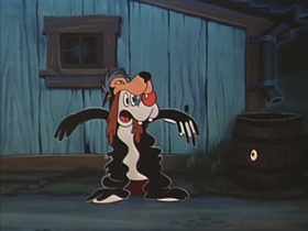 Screenshots from the 1953 Walter Lantz cartoon The Dog That Cried Wolf