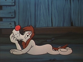 Screenshots from the 1953 Walter Lantz cartoon The Dog That Cried Wolf