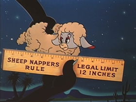 Screenshots from the 1953 Walter Lantz cartoon The Dog That Cried Wolf