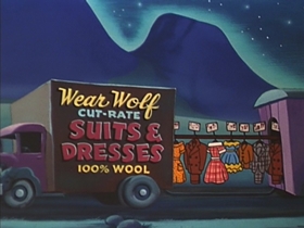 Screenshots from the 1953 Walter Lantz cartoon The Dog That Cried Wolf