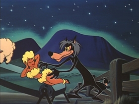 Screenshots from the 1953 Walter Lantz cartoon The Dog That Cried Wolf