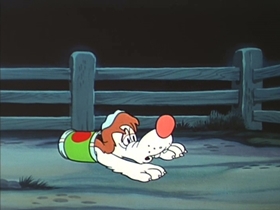 Screenshots from the 1953 Walter Lantz cartoon The Dog That Cried Wolf