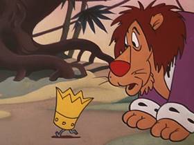 Screenshots from the 1953 Walter Lantz cartoon The Mouse and the Lion