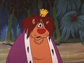 Screenshots from the 1953 Walter Lantz cartoon The Mouse and the Lion