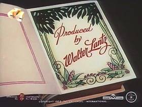 Screenshots from the 1953 Walter Lantz cartoon The Mouse and the Lion