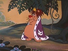 Screenshots from the 1953 Walter Lantz cartoon The Mouse and the Lion