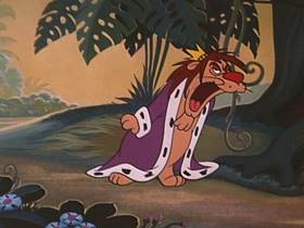 Screenshots from the 1953 Walter Lantz cartoon The Mouse and the Lion