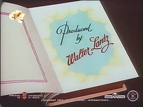 Screenshots from the 1953 Walter Lantz cartoon The Flying Turtle