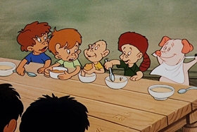 Screenshots from the 1953 Walter Lantz cartoon Maw and Paw