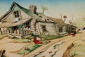 Screenshots from the 1953 Walter Lantz cartoon Maw and Paw