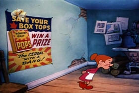 Screenshots from the 1953 Walter Lantz cartoon Plywood Panic