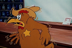 Screenshots from the 1953 Walter Lantz cartoon Hot Noon