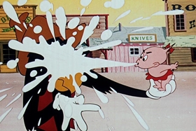 Screenshots from the 1953 Walter Lantz cartoon Hot Noon