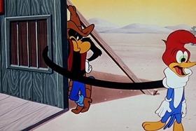 Screenshots from the 1953 Walter Lantz cartoon Hot Noon