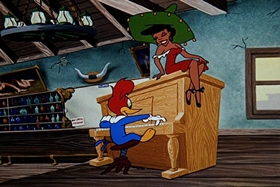 Screenshots from the 1953 Walter Lantz cartoon Hot Noon