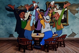 Screenshots from the 1953 Walter Lantz cartoon Hot Noon