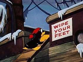 Screenshots from the 1953 Walter Lantz cartoon Chilly Willy