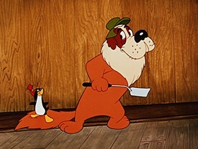 Screenshots from the 1953 Walter Lantz cartoon Chilly Willy