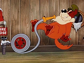 Screenshots from the 1953 Walter Lantz cartoon Chilly Willy