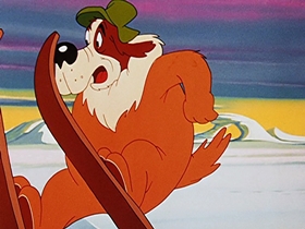 Screenshots from the 1953 Walter Lantz cartoon Chilly Willy