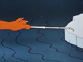 Screenshots from the 1953 Walter Lantz cartoon Chilly Willy