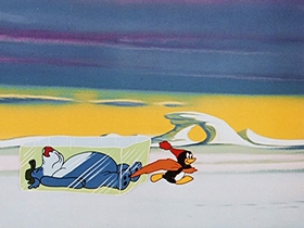 Screenshots from the 1953 Walter Lantz cartoon Chilly Willy