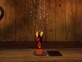 Screenshots from the 1953 Walter Lantz cartoon Chilly Willy