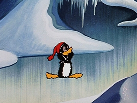 Screenshots from the 1953 Walter Lantz cartoon Chilly Willy