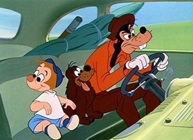 Screenshots from the 1953 Disney cartoon Father