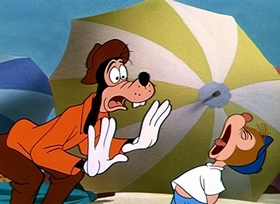Screenshots from the 1953 Disney cartoon Father