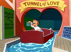 Screenshots from the 1953 Disney cartoon Father