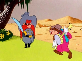Screenshots from the 1953 Warner Bros. cartoon Southern Fried Rabbit