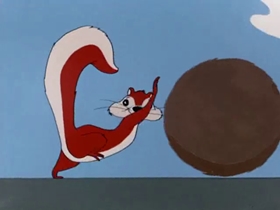 Screenshots from the 1953 Warner Bros. cartoon Much Ado About Nutting