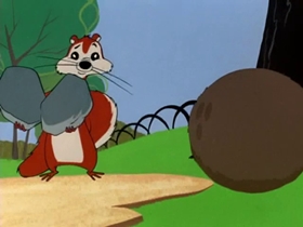 Screenshots from the 1953 Warner Bros. cartoon Much Ado About Nutting