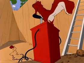 Screenshots from the 1953 Warner Bros. cartoon Much Ado About Nutting
