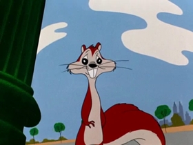 Screenshots from the 1953 Warner Bros. cartoon Much Ado About Nutting