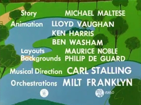 Screenshots from the 1953 Warner Bros. cartoon Much Ado About Nutting