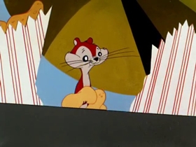 Screenshots from the 1953 Warner Bros. cartoon Much Ado About Nutting
