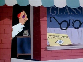 Screenshots from the 1953 Warner Bros. cartoon Punch Trunk