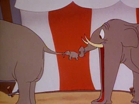 Screenshots from the 1953 Warner Bros. cartoon Punch Trunk