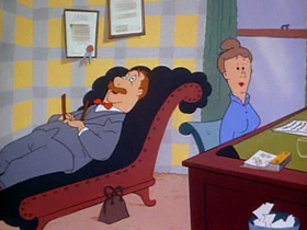 Screenshots from the 1953 Warner Bros. cartoon Punch Trunk