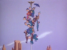 Screenshots from the 1953 Warner Bros. cartoon Punch Trunk