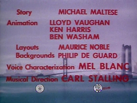 Screenshots from the 1953 Warner Bros. cartoon Punch Trunk