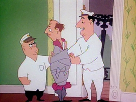 Screenshots from the 1953 Warner Bros. cartoon Punch Trunk