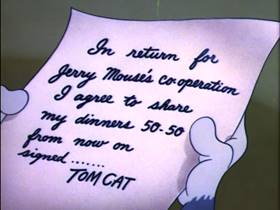 Screenshots from the 1954 MGM cartoon Posse Cat