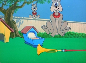 Screenshots from the 1954 MGM cartoon Hic-Cup Pup