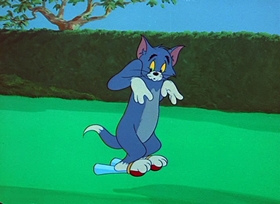 Screenshots from the 1954 MGM cartoon Hic-Cup Pup